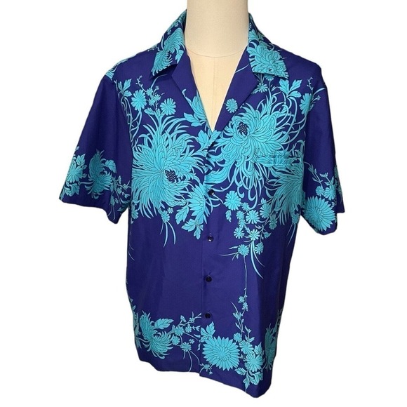 Hilo Hatties Hawaiian Aloha Shirt Mens 2X Welt Chest Pocket Tropical Coastal - Picture 1 of 8